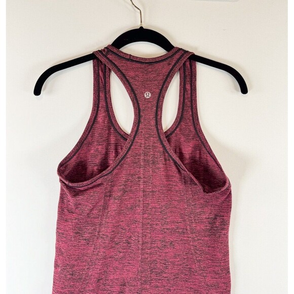 Lululemon Womens Top Pink Swiftly Tech Racerback Heather Tank Gym Running Size 6 - Picture 7 of 9